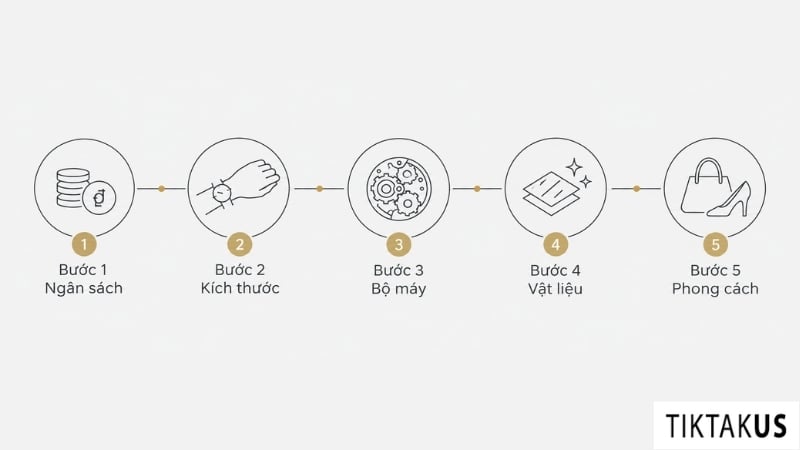 Các bước chọn đồng hồ nữ dưới 10 triệu