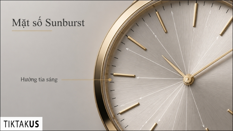 Đồng hồ mặt số sunburst là lựa chọn lý tưởng cho những ai tìm kiếm một điểm nhấn tinh tế