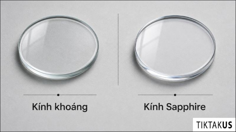 Kính khoáng và kính sapphire có sự khác biệt rõ rệt