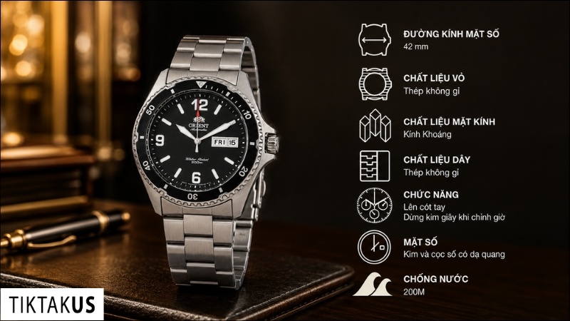 Orient Ray II FAA02001B9 – bản mặt đen an toàn, dễ phối nhất