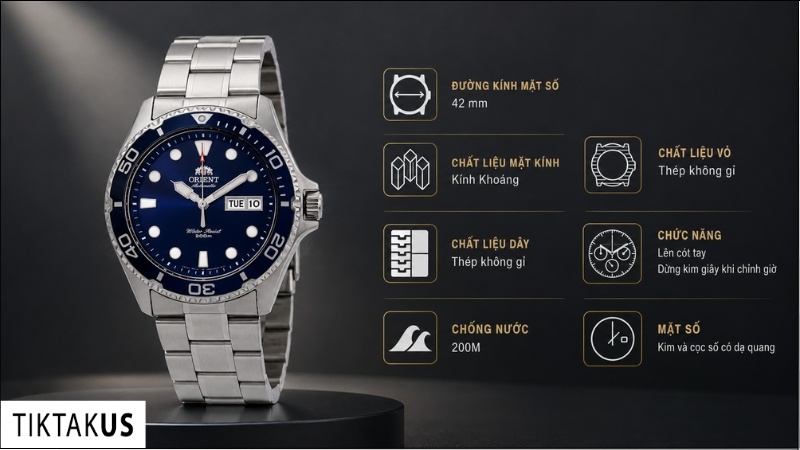 Orient Ray II FAA02005D9 / Ray Raven II – bản phối xanh đen cá tính