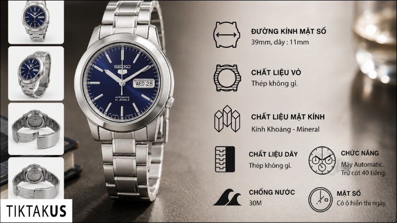 Đồng hồ nam dây thép Seiko 5 SNKE51J1 Made in Japan