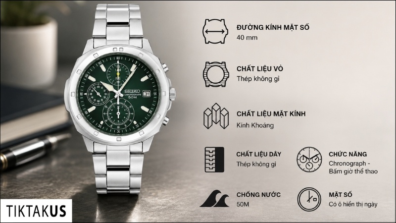 Đồng hồ nam Seiko Chronograph SND411P