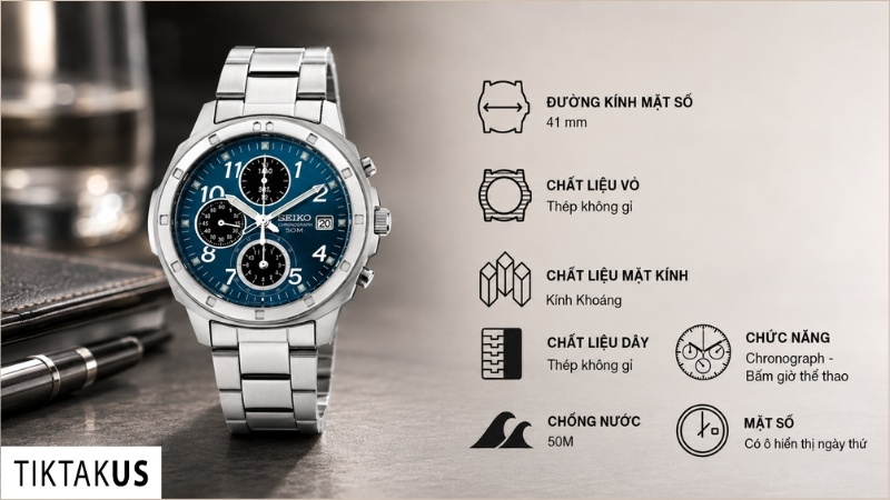 Đồng hồ nam Seiko Chronograph SND193P