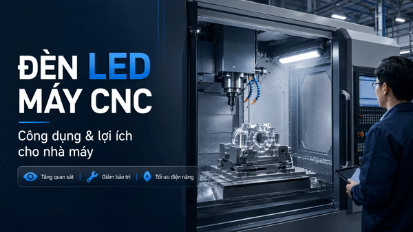 ĐÈN LED MÁY CNC: GIẢI PHÁP NHỎ NHƯNG ẢNH HƯỞNG LỚN ĐẾN HIỆU QUẢ VẬN HÀNH NHÀ MÁY.