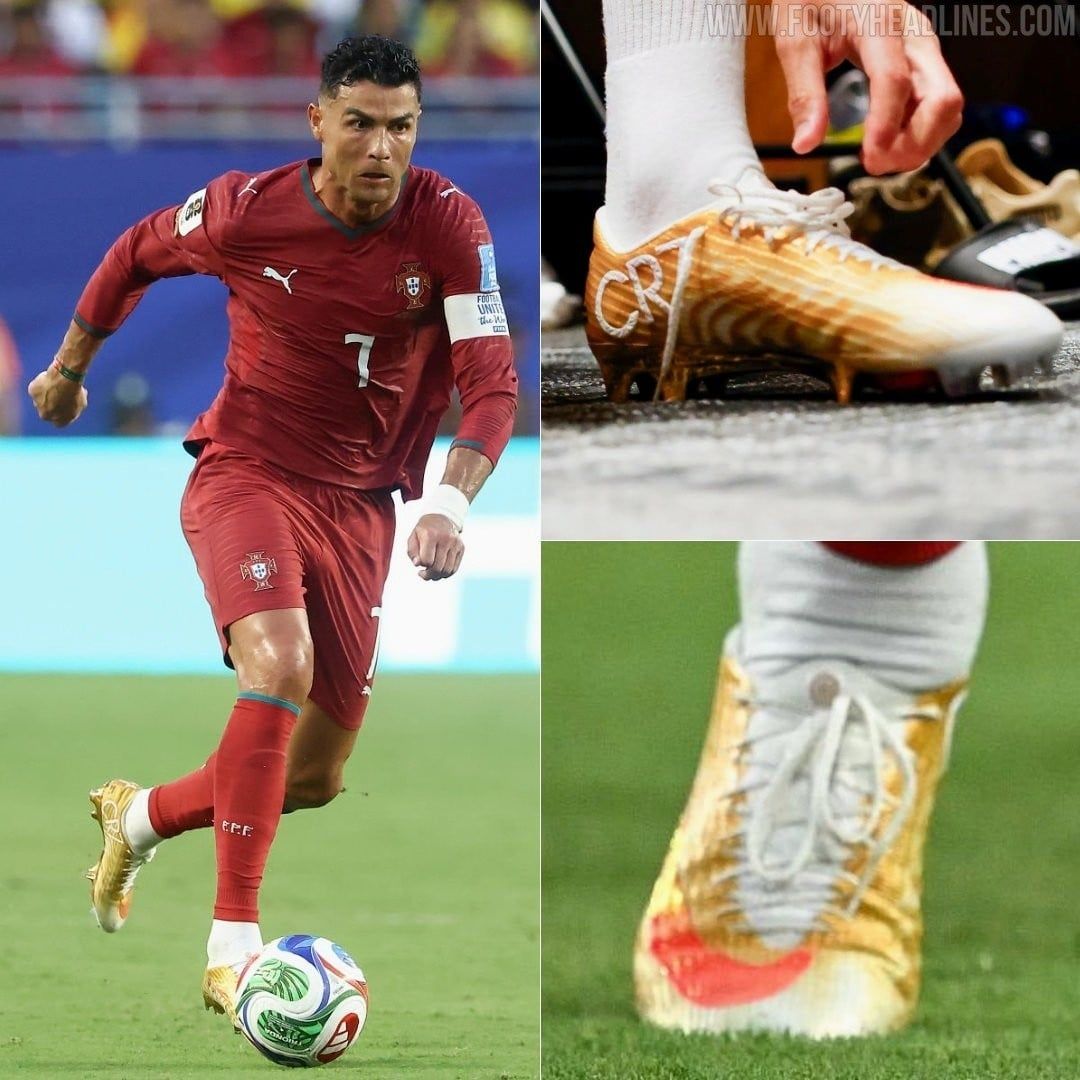 Ronaldo bất ngờ đổi giày đá bóng Nike Mercurial giữa trận gặp Columbia
