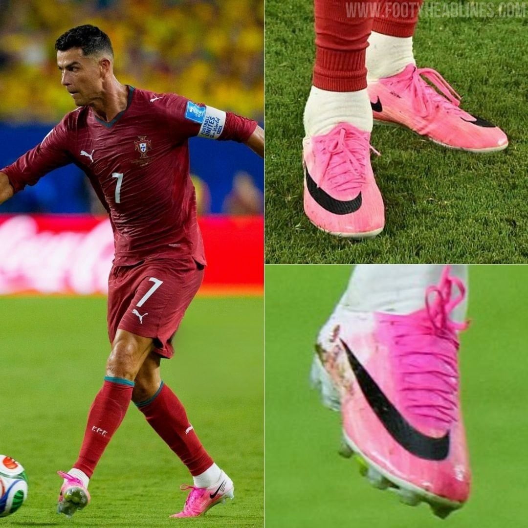 Ronaldo bất ngờ đổi giày đá bóng Nike Mercurial giữa trận gặp Columbia