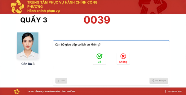 Phần Mềm Đánh Giá Hài Lòng GTEK-QMS-RSN