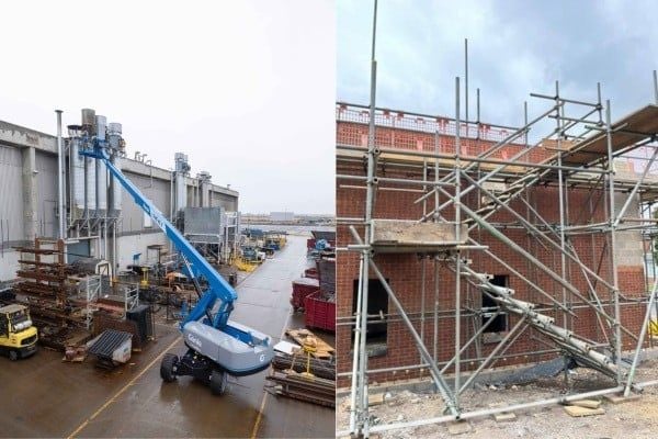 So sánh xe nâng người và giàn giáo truyền thống