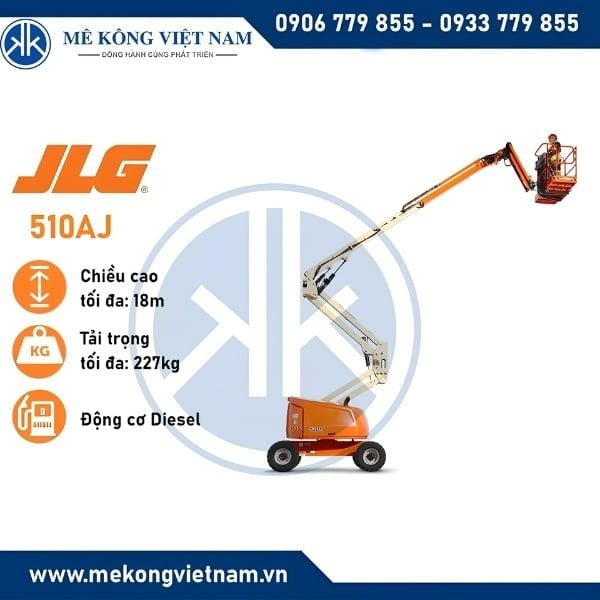 Thiết kế dạng khớp gập giúp xe nâng người dễ dàng tiếp cận không gian hẹp