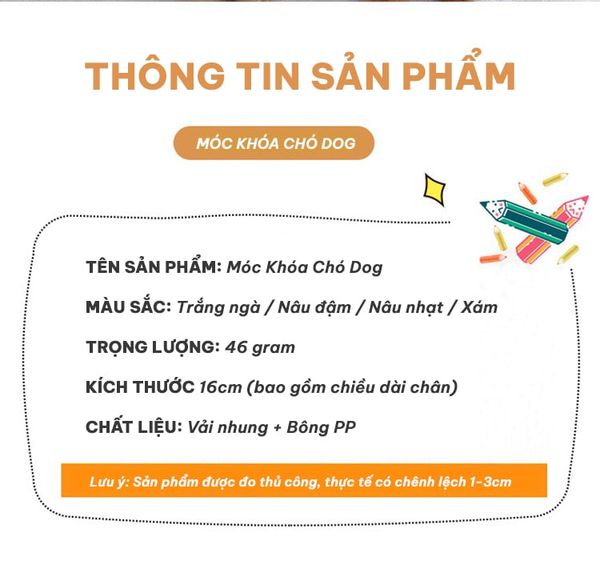 MÓC KHÓA CHÓ BÔNG