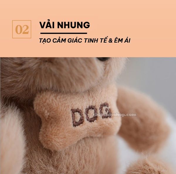 MÓC KHÓA CHÓ BÔNG