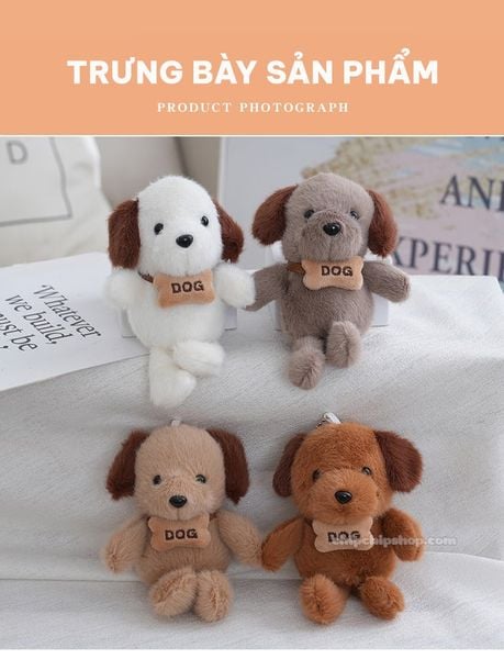 MÓC KHÓA CHÓ BÔNG