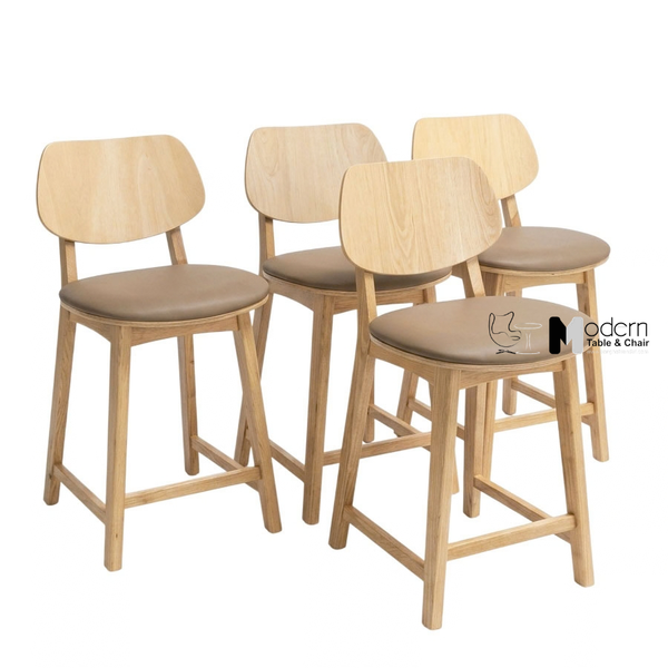 Ghế đảo bếp khung gỗ có nệm CB Venus-65P