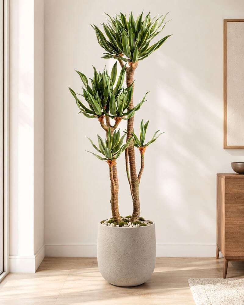 cây giả thân nhựa đẹp như thật decor