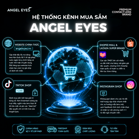 Mua Kính Áp Tròng Angel Eyes Chính Hãng Ở Đâu? Giá Bán, Chính Sách Bảo Hành Và Giao Hàng