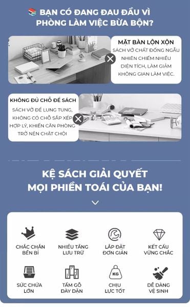 Kệ sách đa năng tối giản - GP397 rất phù hợp