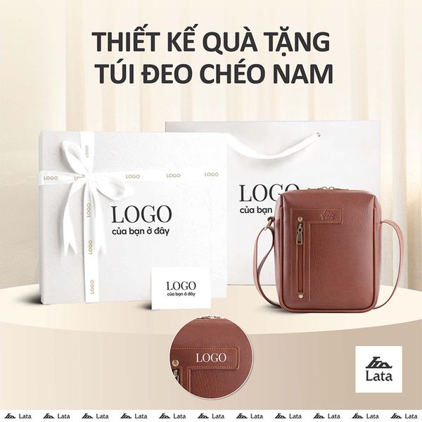 Hộp quà tặng túi đeo chéo nam Lata TN35