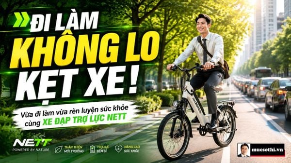 Giải pháp đi làm không lo kẹt xe, vừa đi vừa rèn luyện sức khoẻ với Xe Đạp Trợ Lực Điện NETT Việt Nam - mucsothi.com.vn
