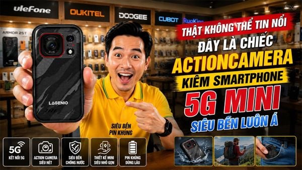 Lagenio Eagle Pro Mini - Smartphone 5G Nhỏ Gọn Siêu Bền Tích Hợp Hẳn Action Camera Làm Rúng Động Vloggers - mucsothi.com.vn