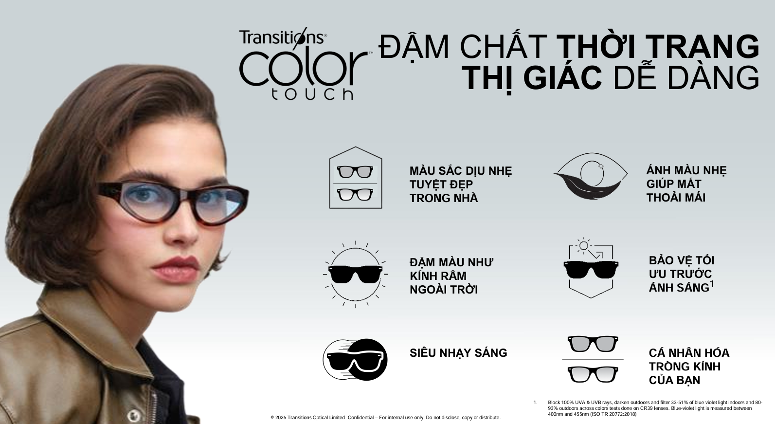 Tròng Kính Đổi Màu Transitions® Color Touch™