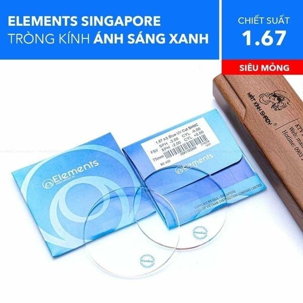 tròng kính chống ánh sáng xanh
