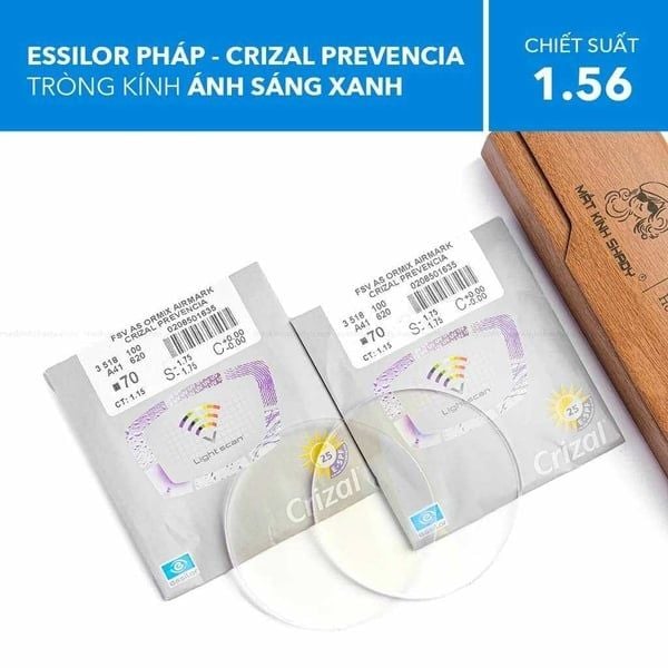 tròng kính chống ánh sáng xanh