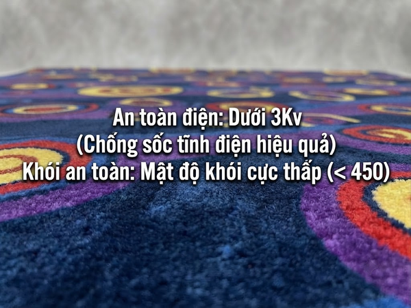 Thảm trải sàn chống cháy đạt chuẩn khắt khe, an toàn tuyệt đối cho mọi công trình