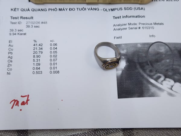 nhẫn mỹ xưa trường học ốp vàng Jostens DCST