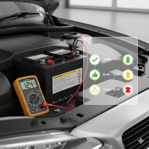 Đo điện áp ắc quy bằng VOM | Cách kiểm tra bình yếu chính xác nhất