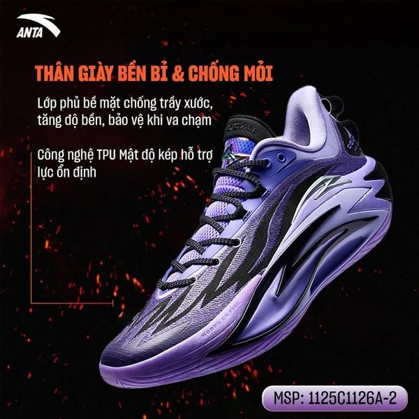 giày bóng rổ cổ thấp anta shock wave 7