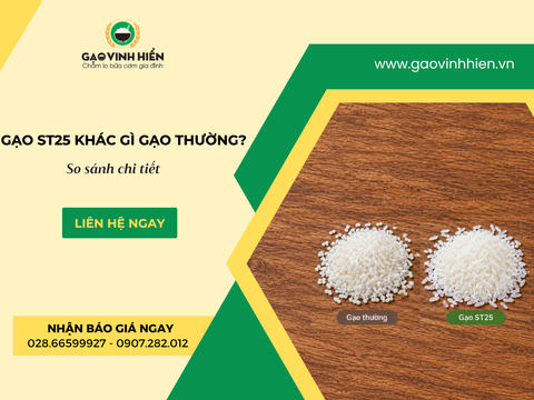 Gạo ST25 Khác Gì Gạo Thường? So Sánh Chi Tiết Từ Hạt Gạo Đến Hương Vị