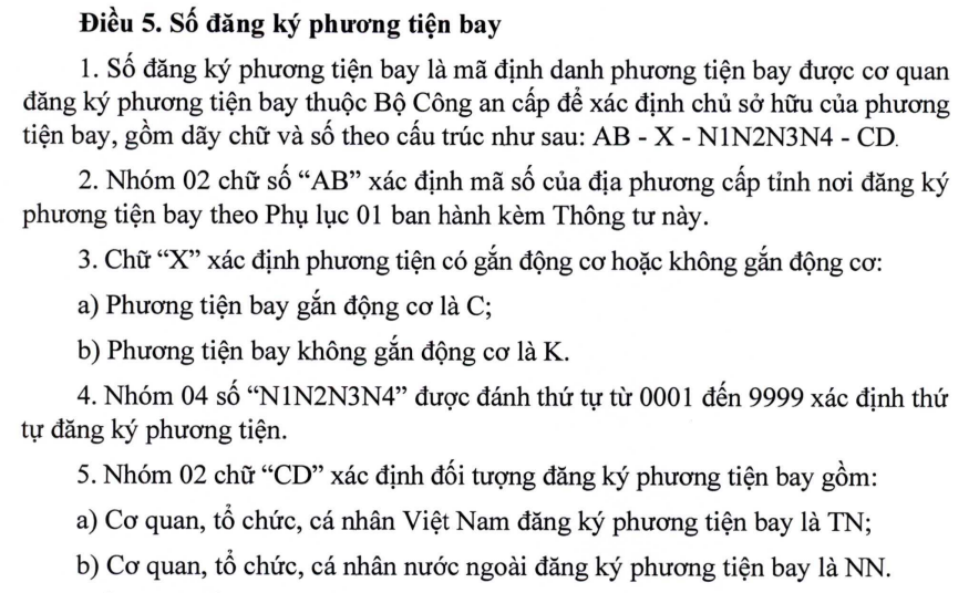 quy định flycam