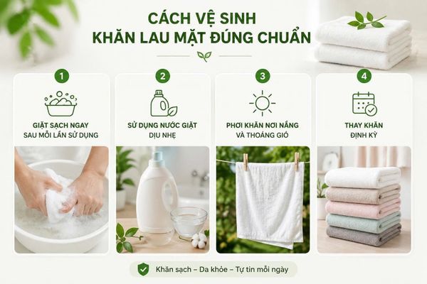 khăn lau mặt cho da mụn