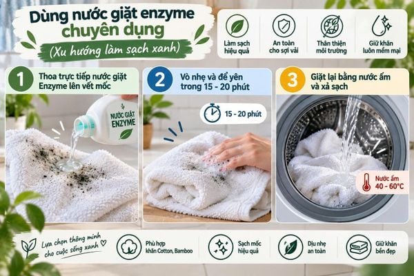 cách diệt nấm mốc trên khăn