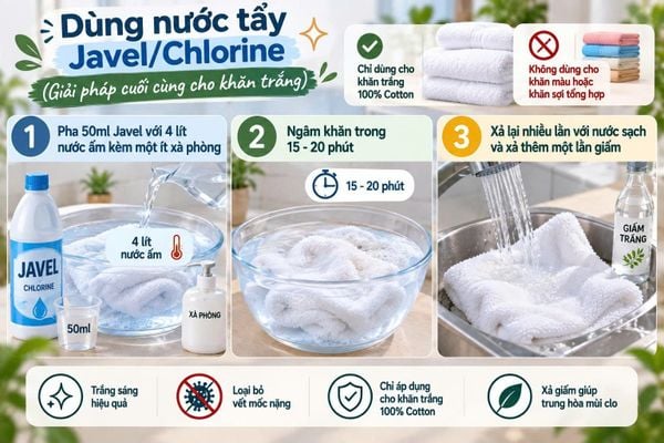 cách diệt nấm mốc trên khăn