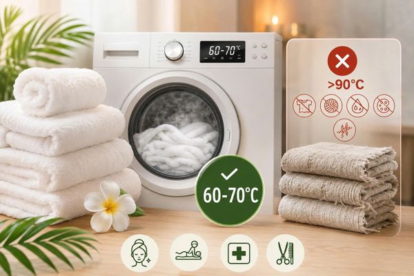 giặt khăn spa bằng nước nóng