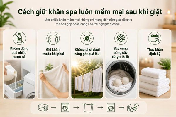 giặt khăn spa bằng nước nóng