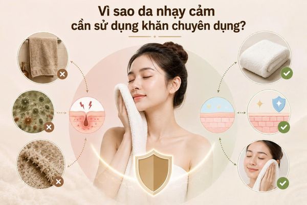 cách chọn khăn cho da nhạy cảm