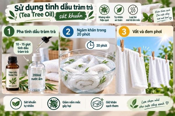 cách diệt nấm mốc trên khăn