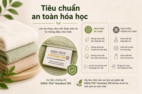 cách chọn khăn cho da nhạy cảm