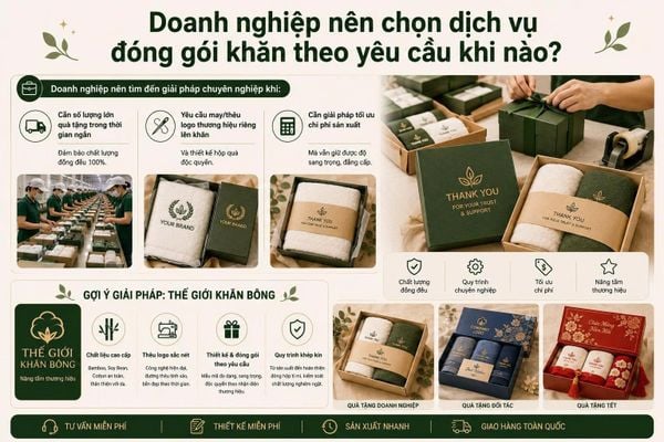 cách đóng gói khăn làm quà tặng