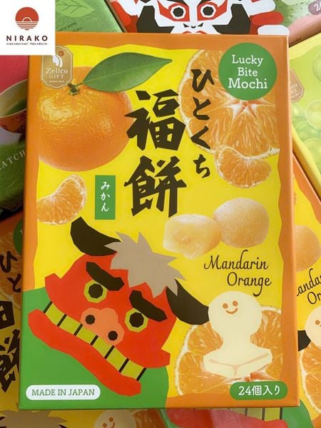 Bánh mochi Lucky Bite vị quýt Nhật Bản 288g (24 cái)