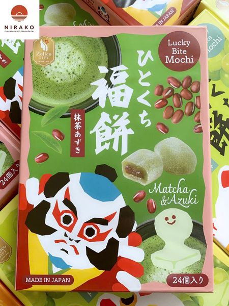 4582701015232 Bánh mochi Lucky Bite vị matcha đậu đỏ