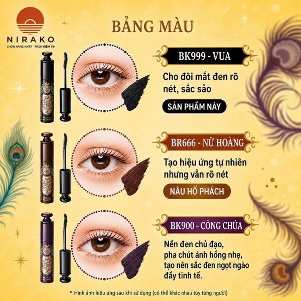 Mascara MJ Lash Expander Peacock Long BK999 King Deep Black