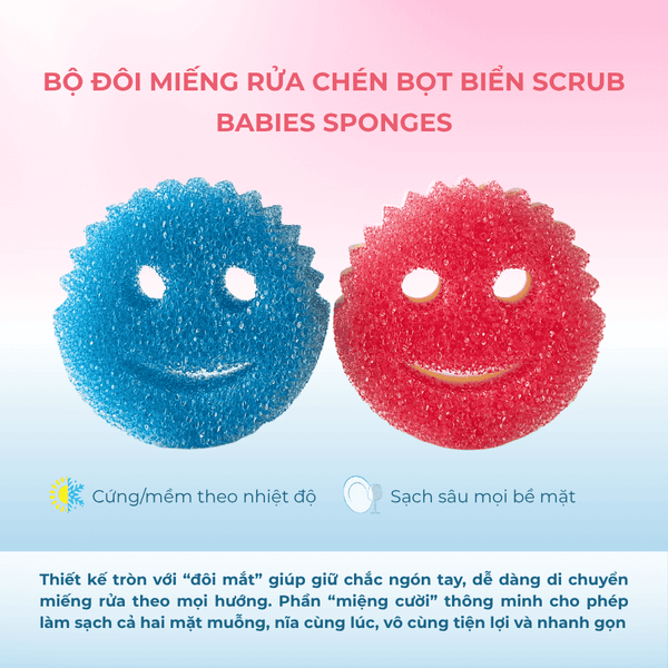 Miếng rửa chén bọt biển Scrub Babies