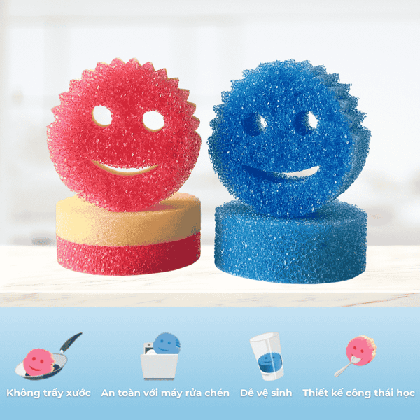 Miếng rửa chén bọt biển Scrub Babies
