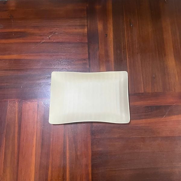 Dĩa Chữ Nhật Nhám Nâu 2 Màu NDCN08