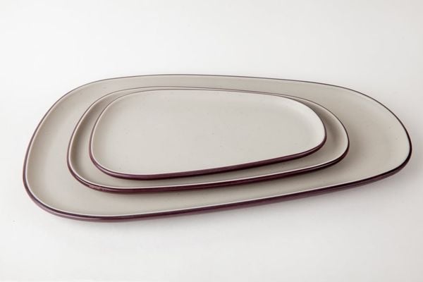 Dĩa Chữ Nhật Decor Độc Đáo, Bề Mặt Nhám Hiện Đại