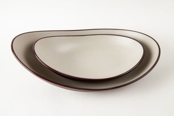 Dĩa Chữ Nhật Decor Độc Đáo, Bề Mặt Nhám Hiện Đại